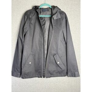 Five Four Black Gray Zip Up Hooded Paulie Rain Lightweight Softshell Jacket‎ SM